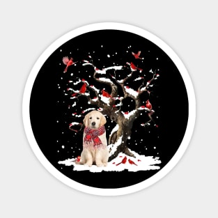 Rottweiler Scarf Cardinal Snow Christmas Magnet